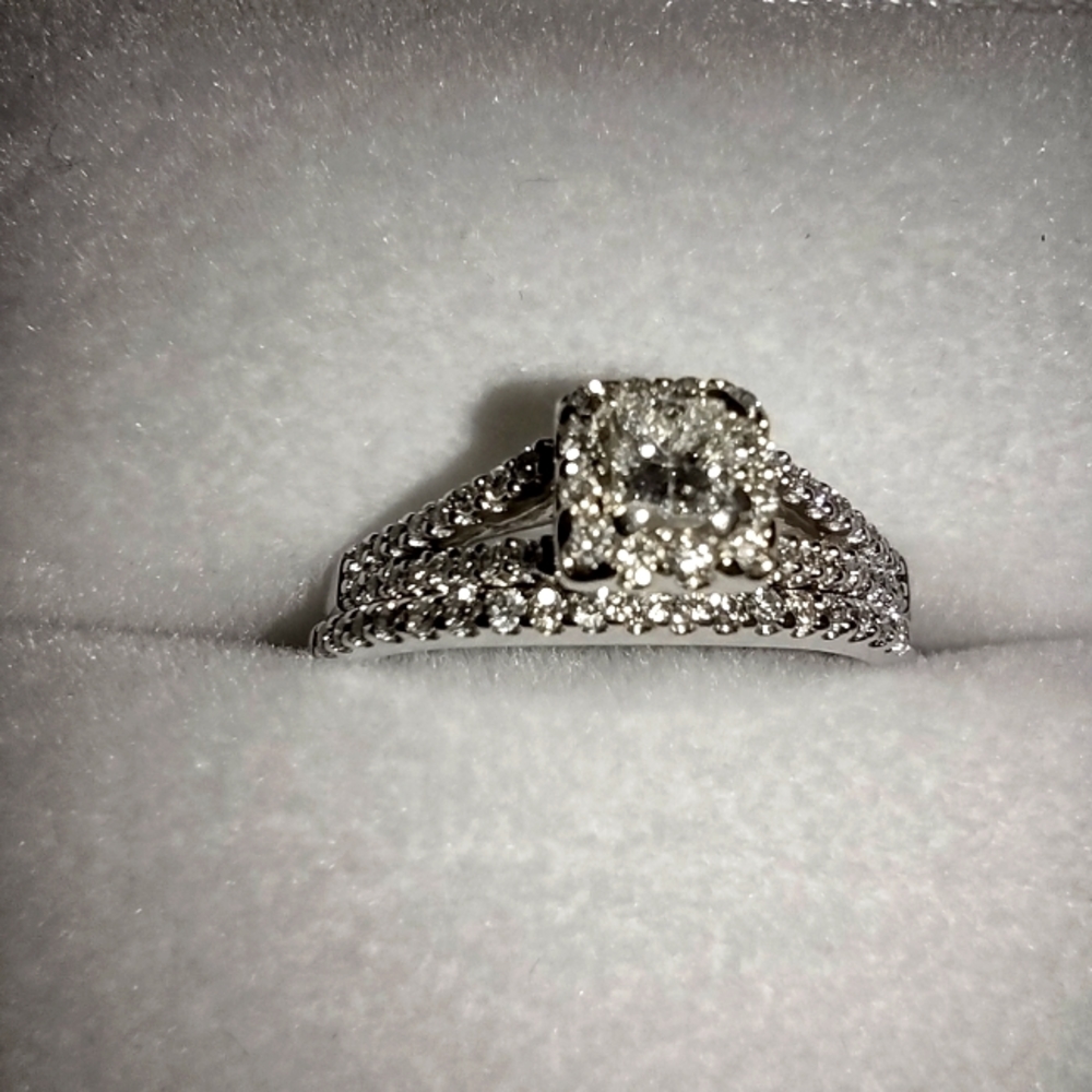 1/2 carat wedding set